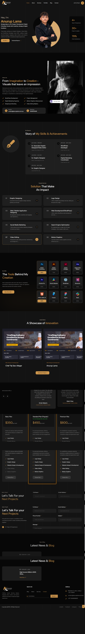 Landing Page - Anurup Lama