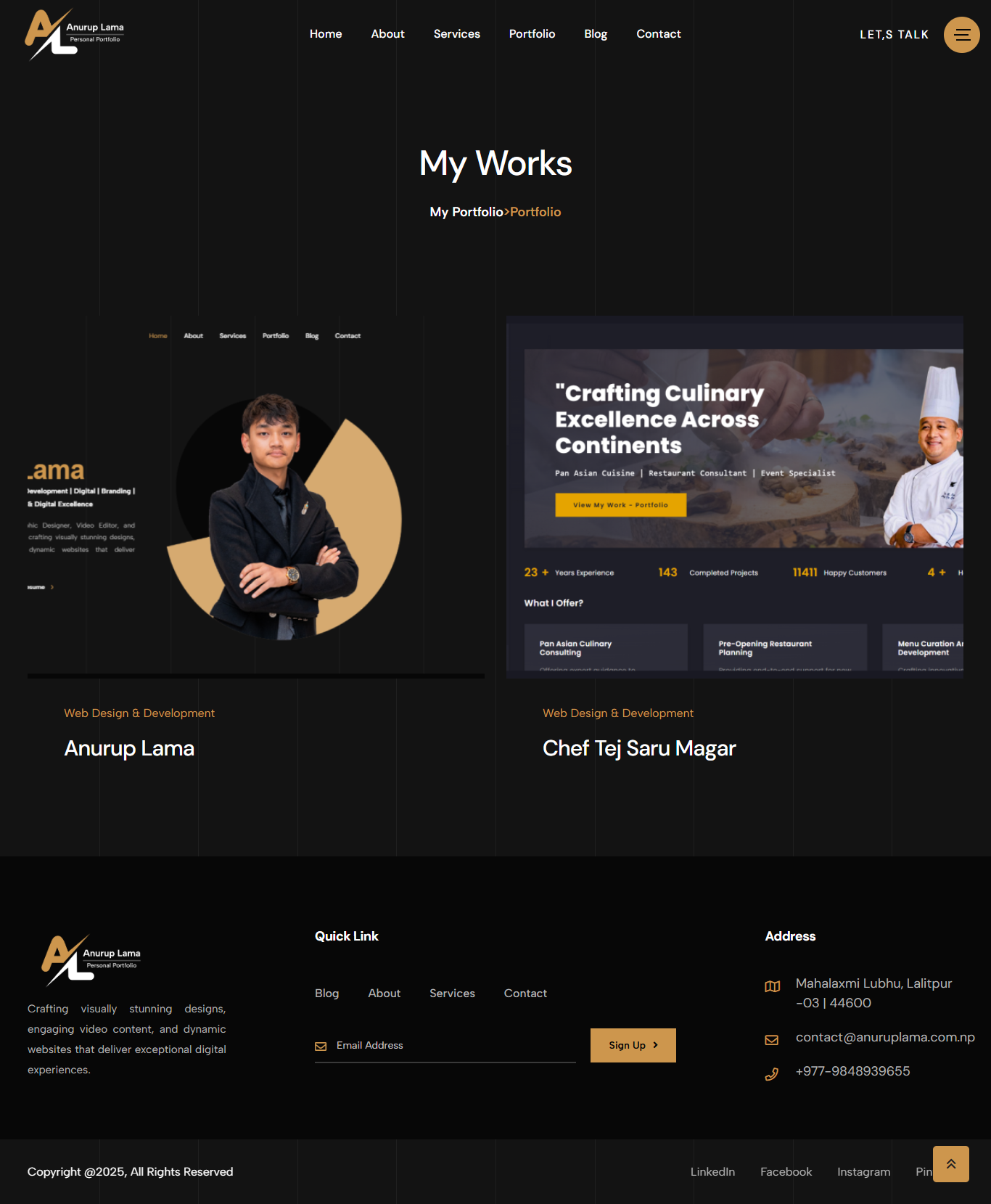 Portfolio - Anurup Lama