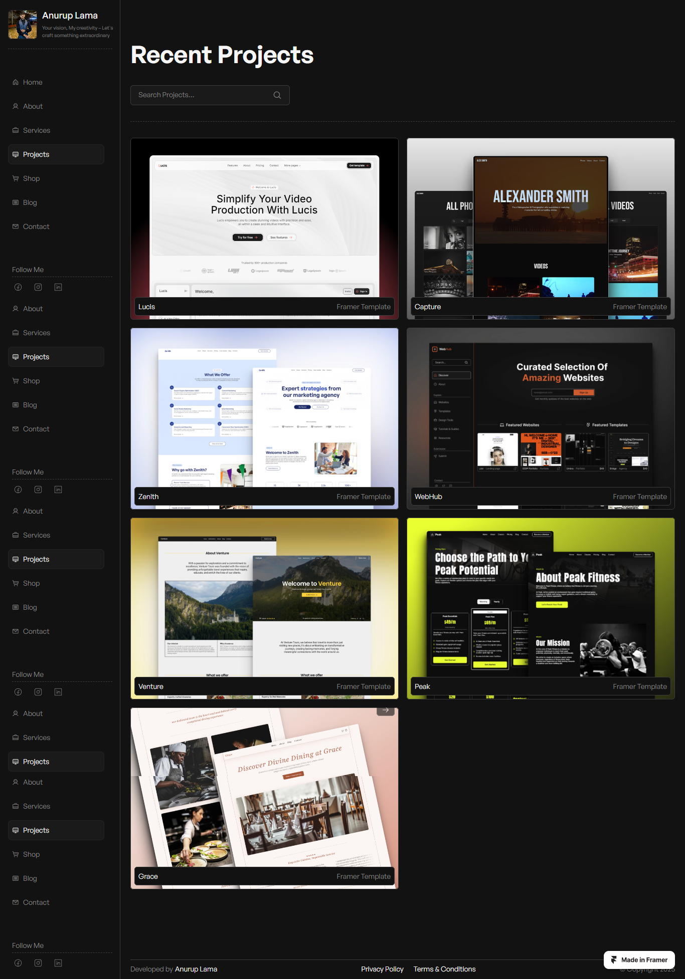 Portfolio - Anurup Lama-Framer