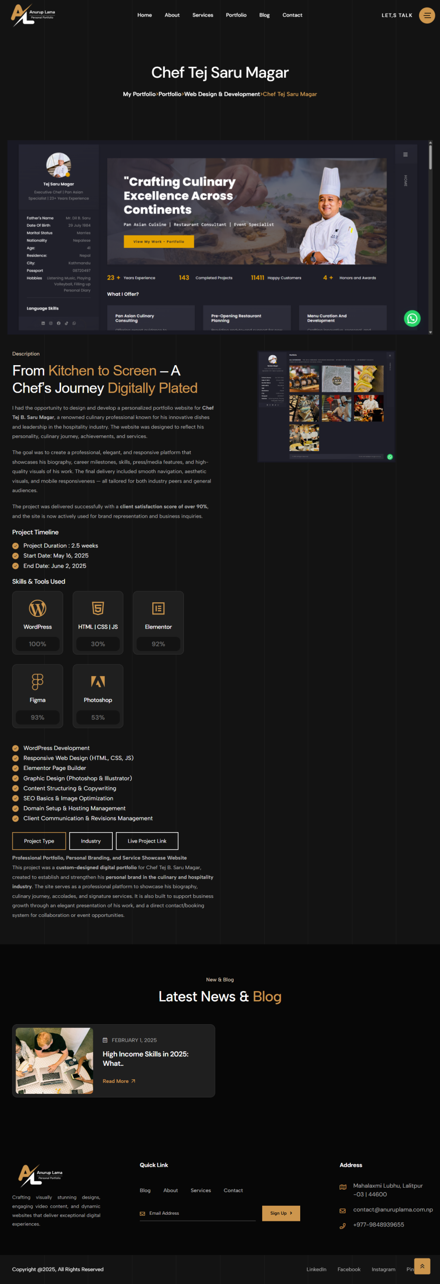Portfolio Details - Anurup Lama